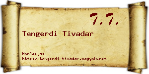 Tengerdi Tivadar névjegykártya
